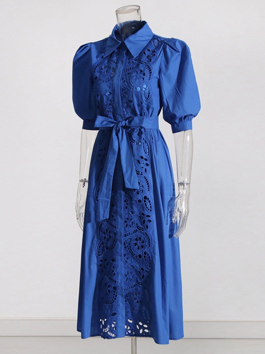 Evelyn Lace Midi Dress - View 7