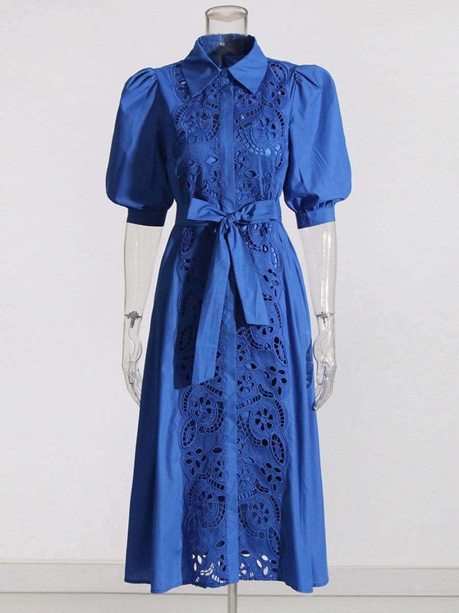 Evelyn Lace Midi Dress - View 5