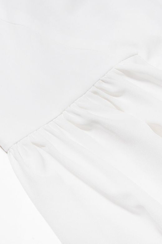 Everly Midi Dress - White Pearl