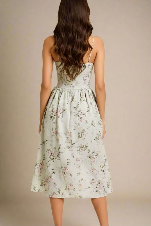 Everly Midi Dress - Mint Green