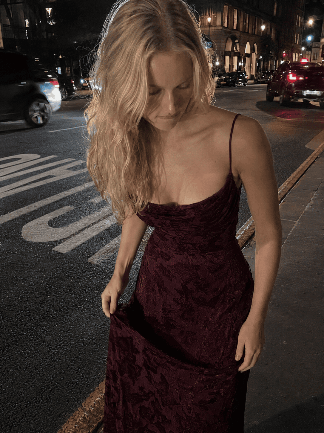 Chiffon Backless Spaghetti Strap Maxi Dress
