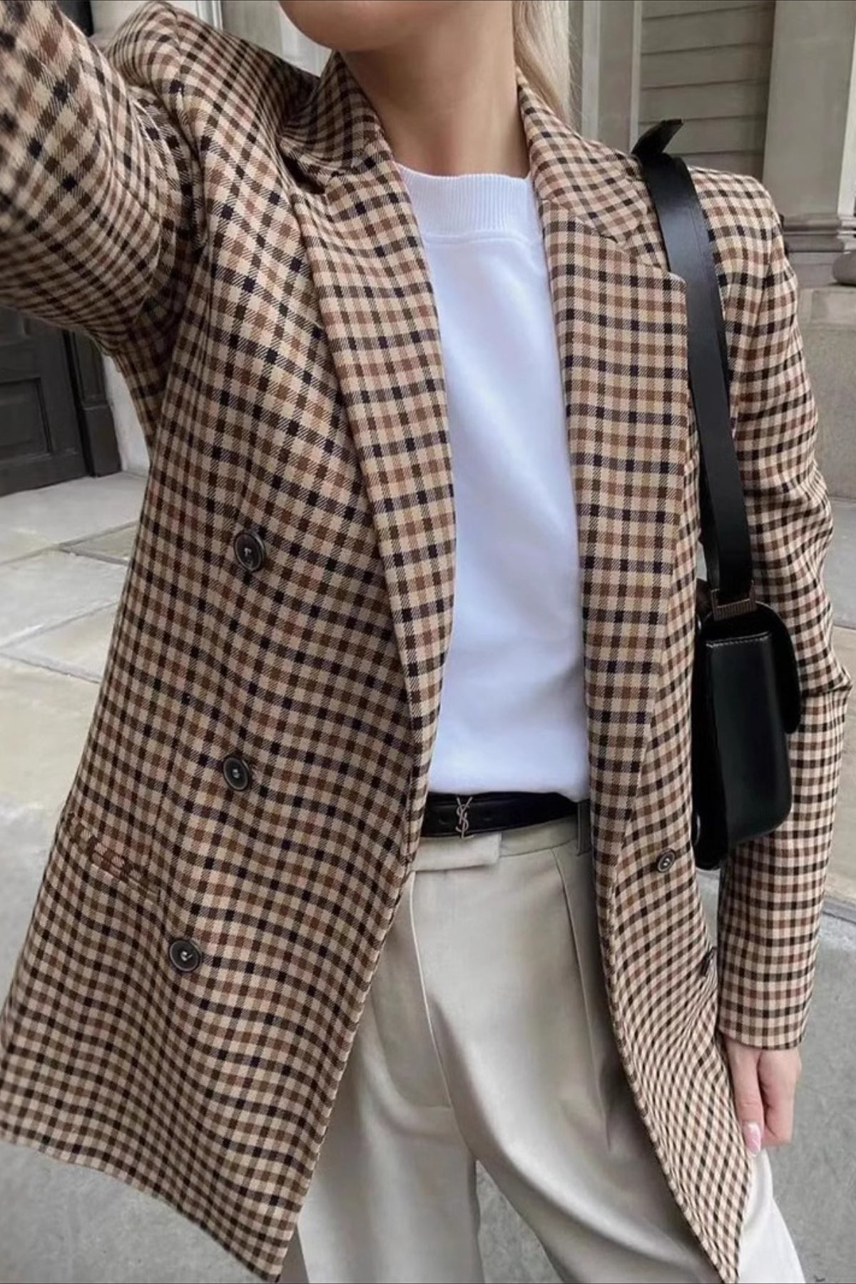 Houndstooth Office Chic Blazer