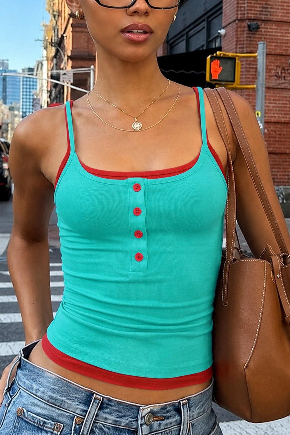 Colorblock Layered Cami Top
