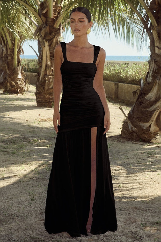 Sultry Square Neck Slip Dress