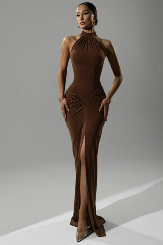 Ruched BackZip Party Dress