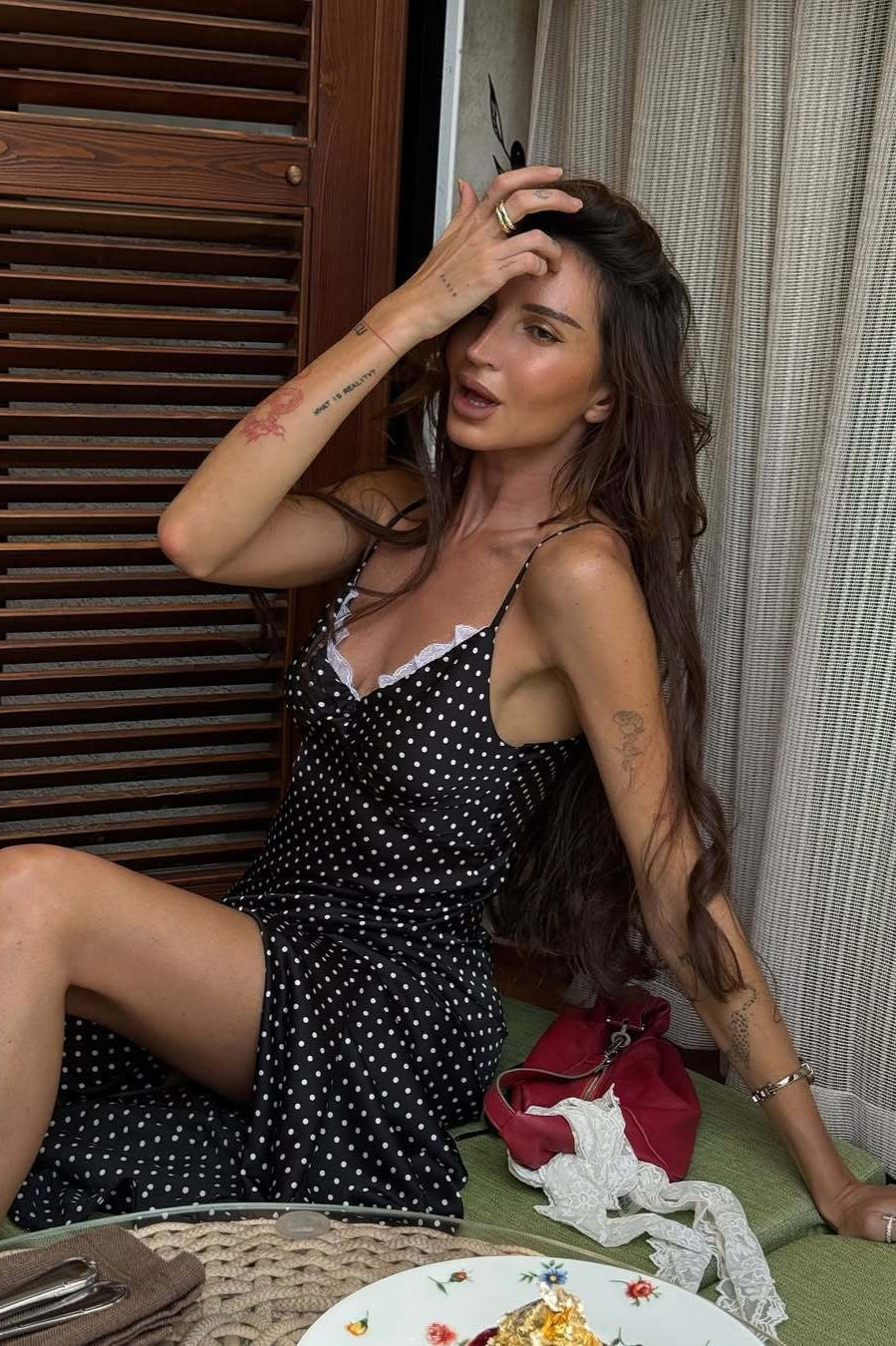 Polka Dot Cami Lengthy Maxi Dress