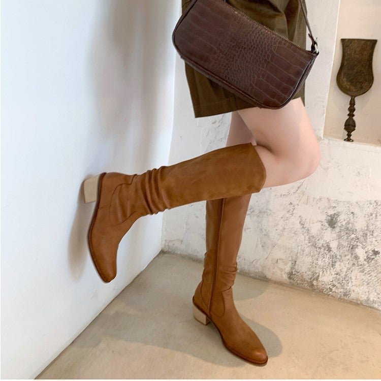 Riding Boots for Women in Brown/Coffee Leather - Knee High Boots