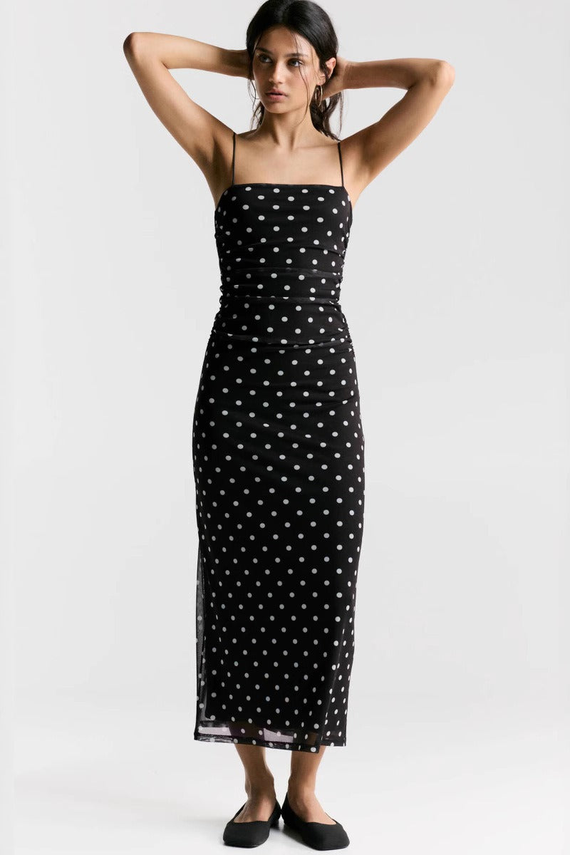 Polka Edition Dot Cami Bodycon Maxi Dress