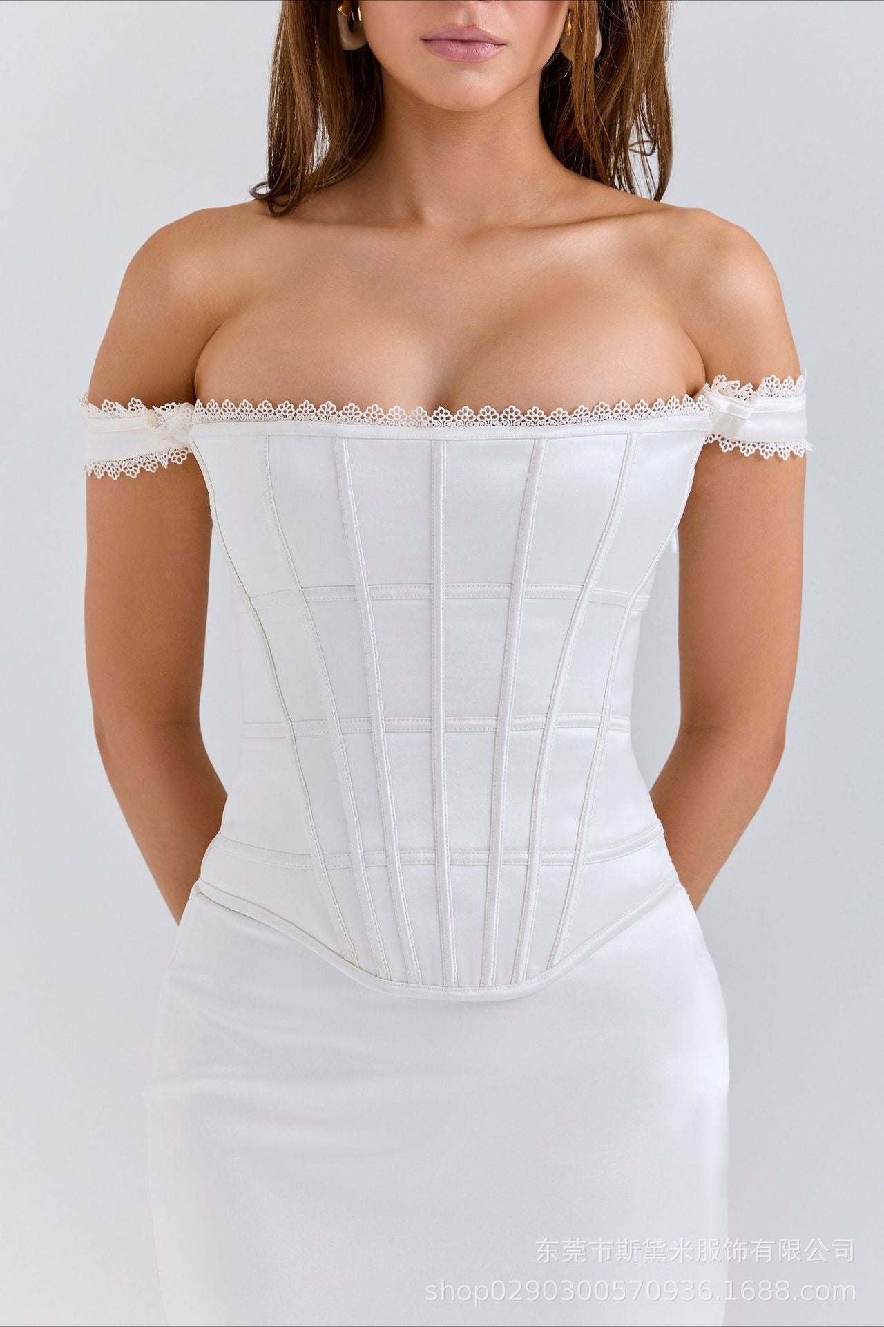Satin Strapless Corset Mermaid Maxi Gown