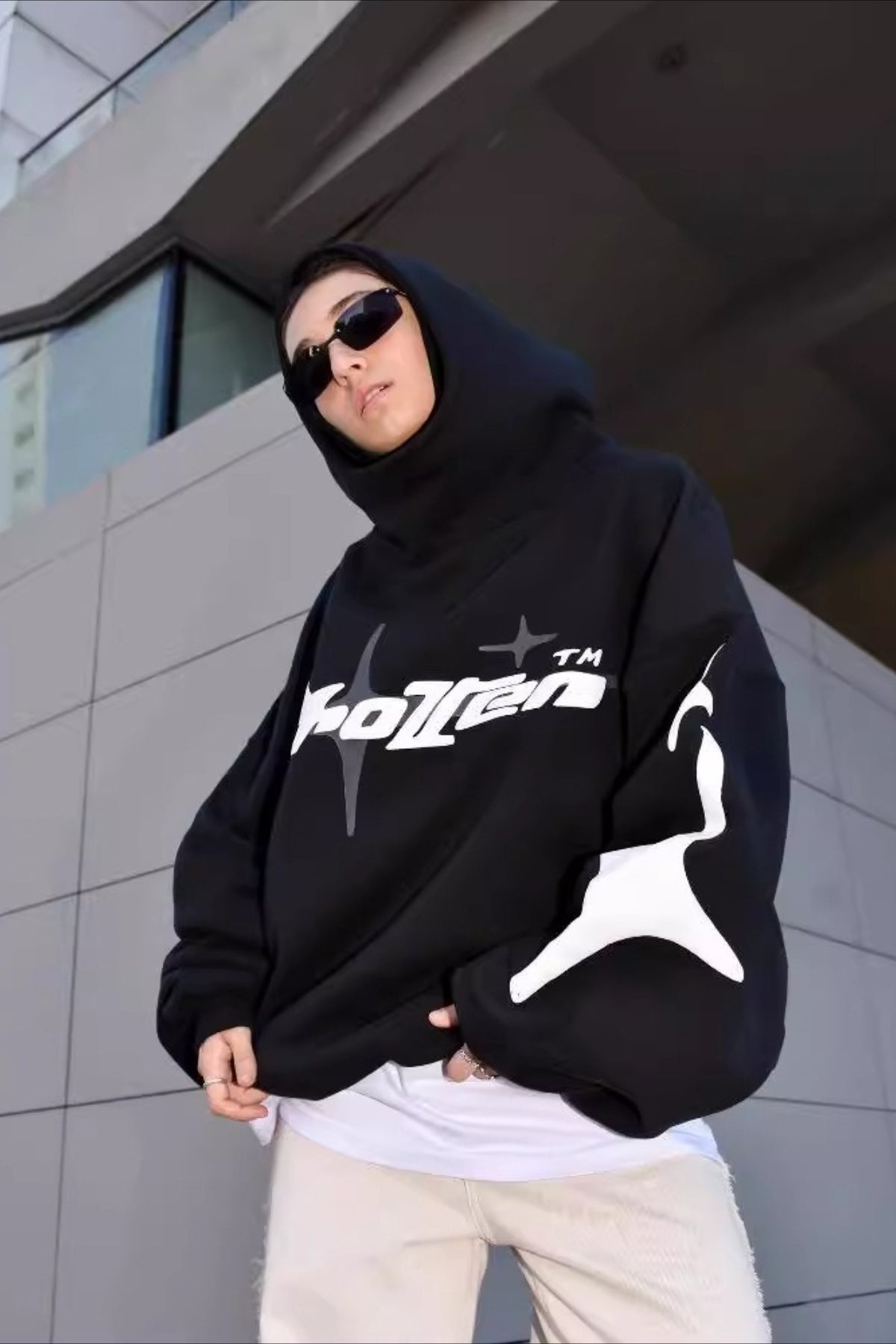 Star Letter Graphic Print Hoodie