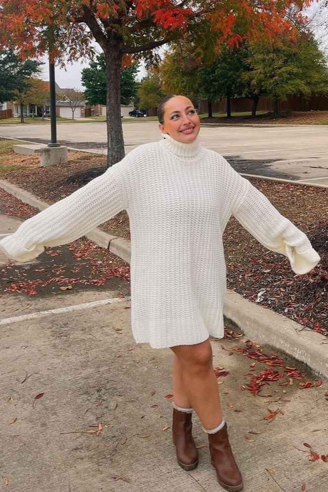 Casual Knit Turtleneck Sweater