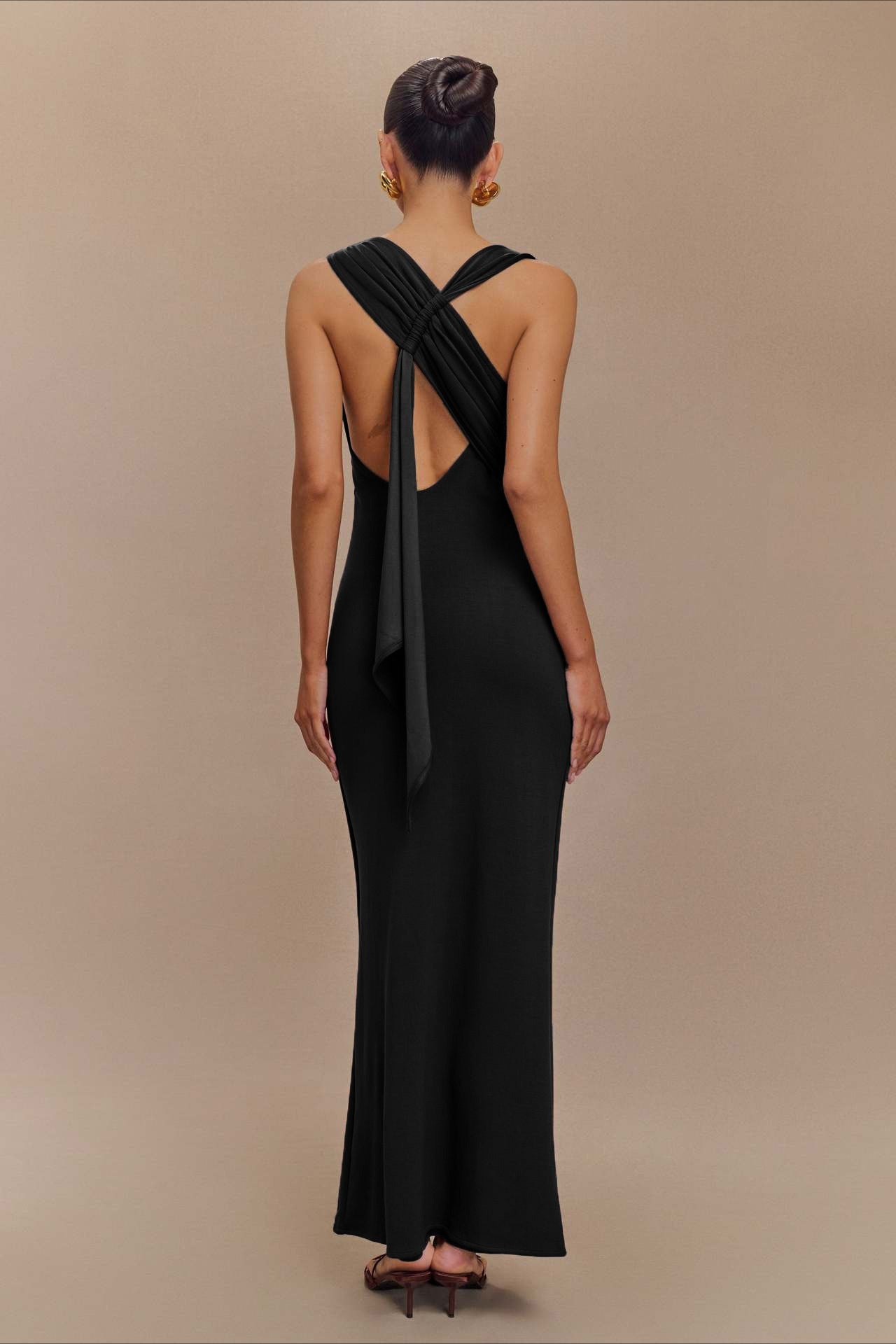 CrossTie Edition LowBack Maxi Party Dress