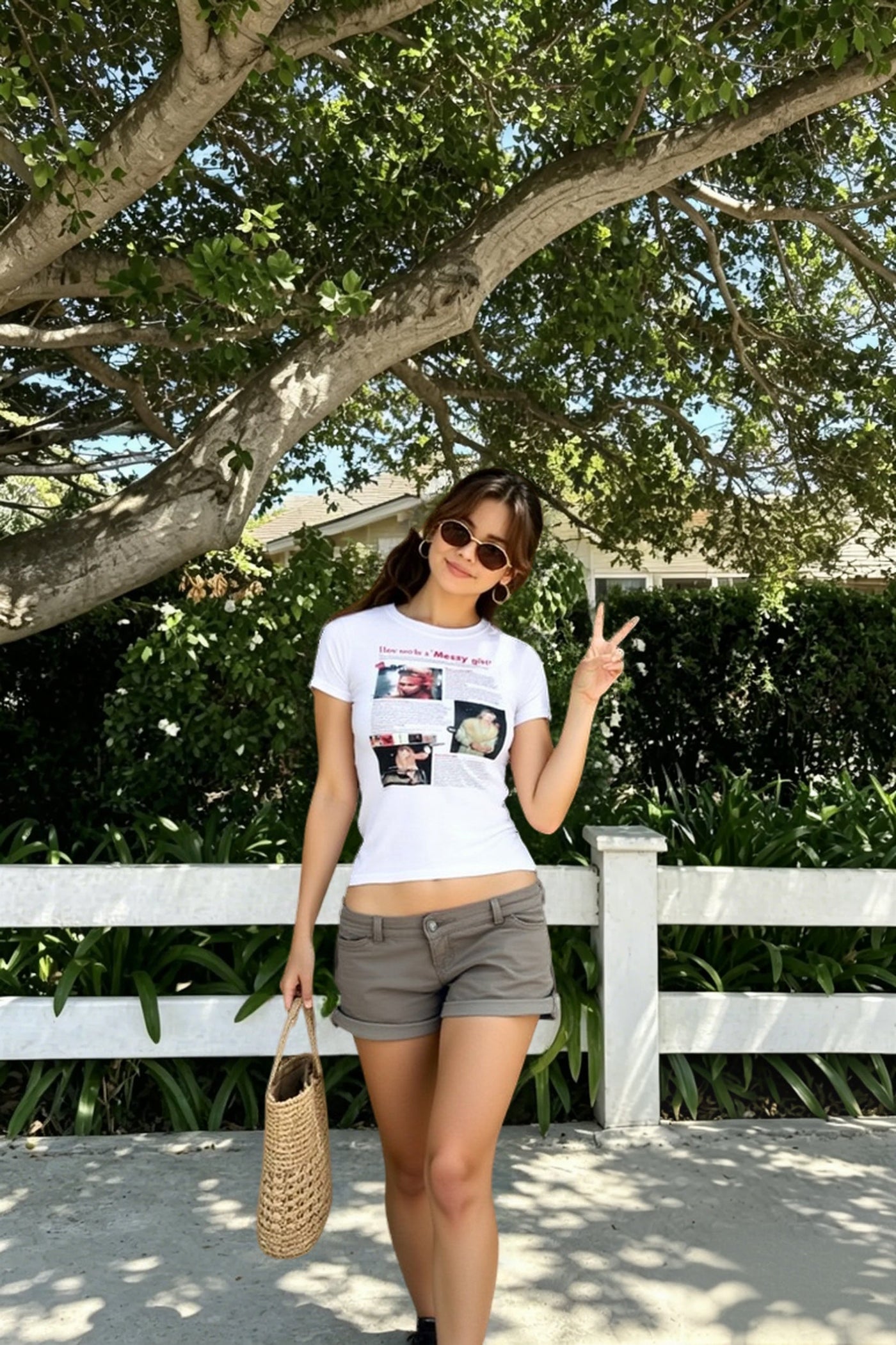 Gothic Letter Fairy Crop T-shirt