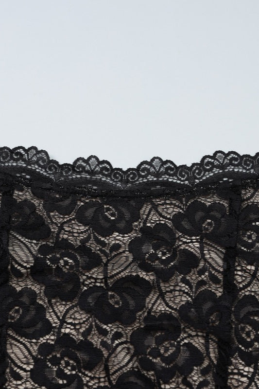 Lace Plunge Slip Dress - View 4
