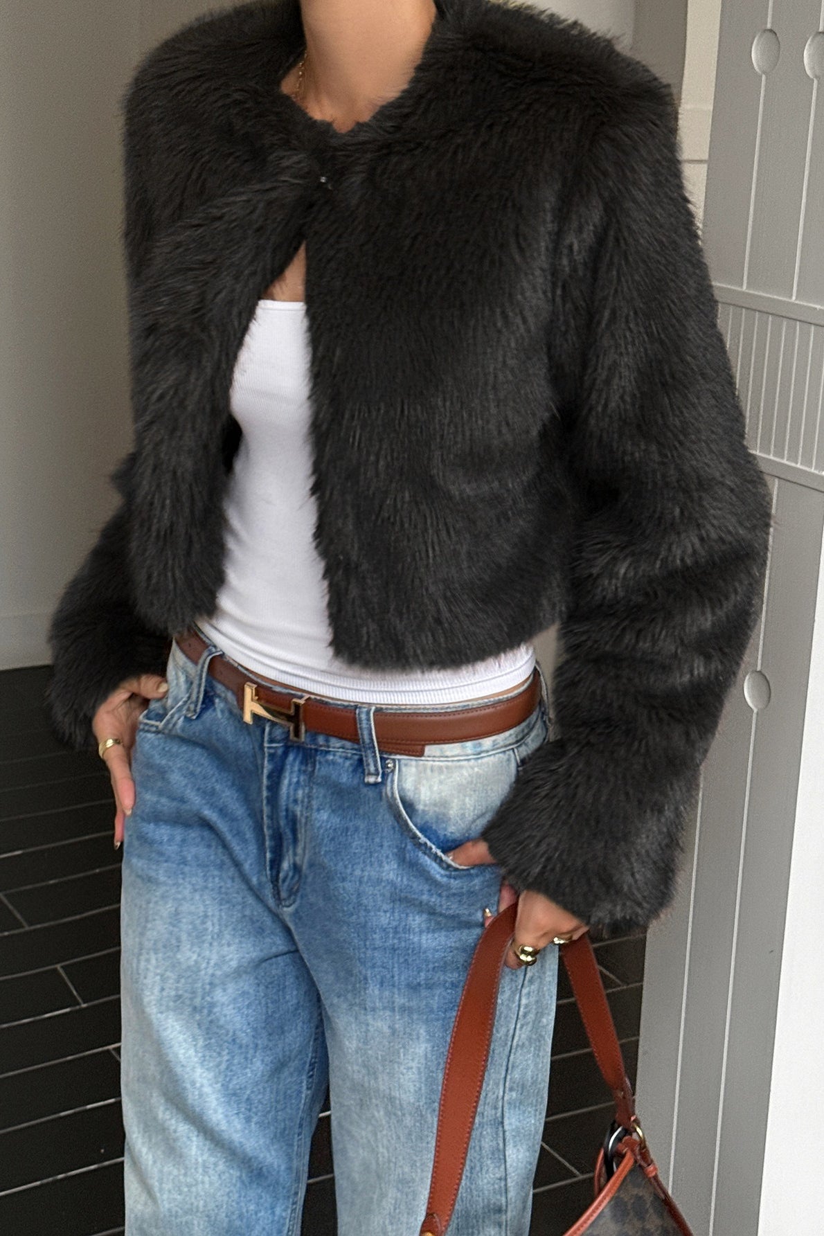 Casual Solid Knit Coat