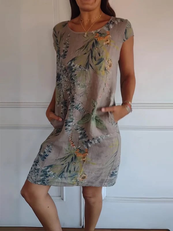 Sunniva | Canvas Charm Dress Brown
