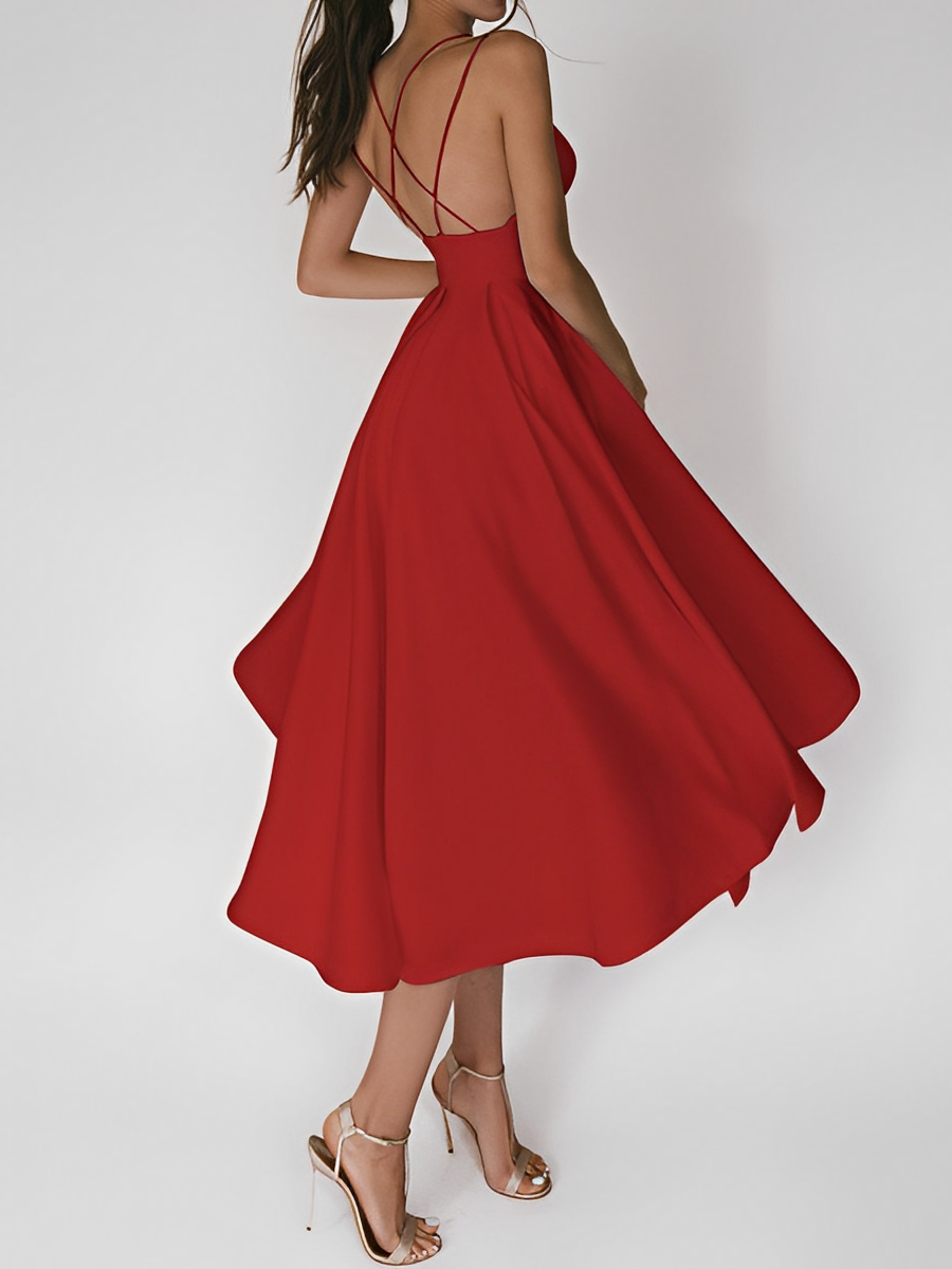 Amarante Statement Spaghetti Dress Chic Silhouette Collection