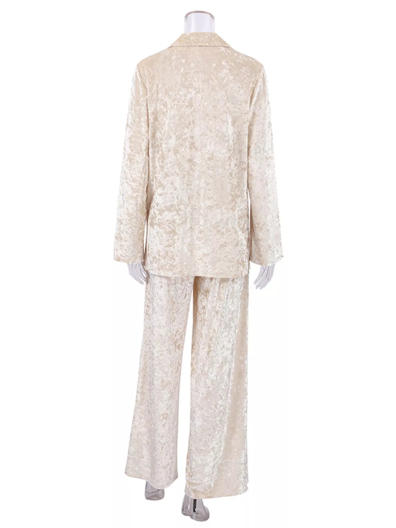 Velvet Long Sleeve Top and Pants Lounge Set