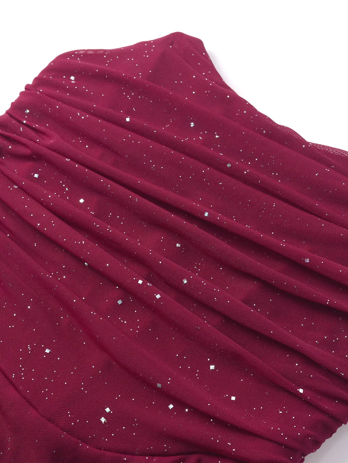 Sequin Strapless Ruched Bodice Mermaid Maxi Gown 10