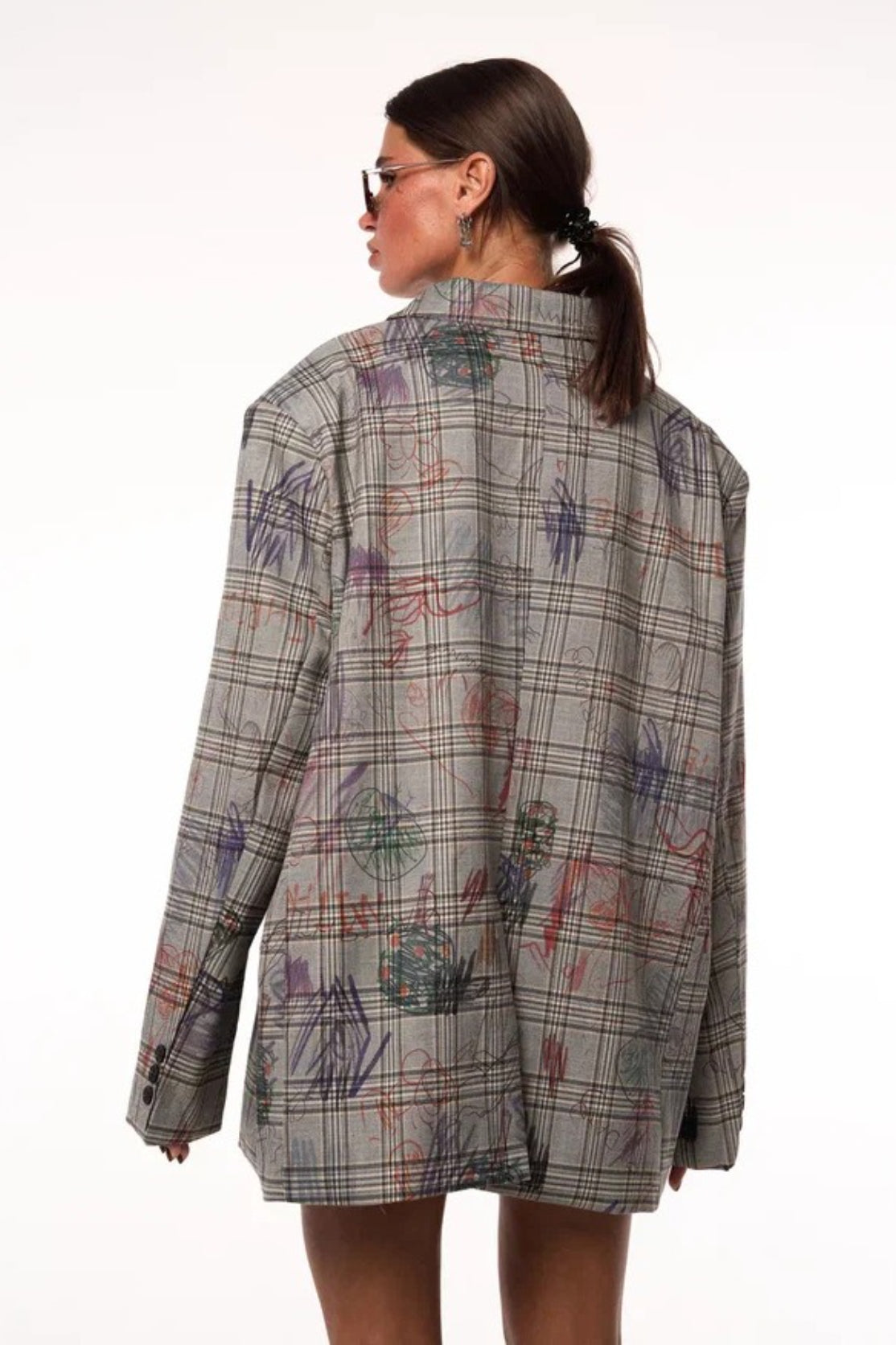 Street Art Printed Relaxed Fit Blazer