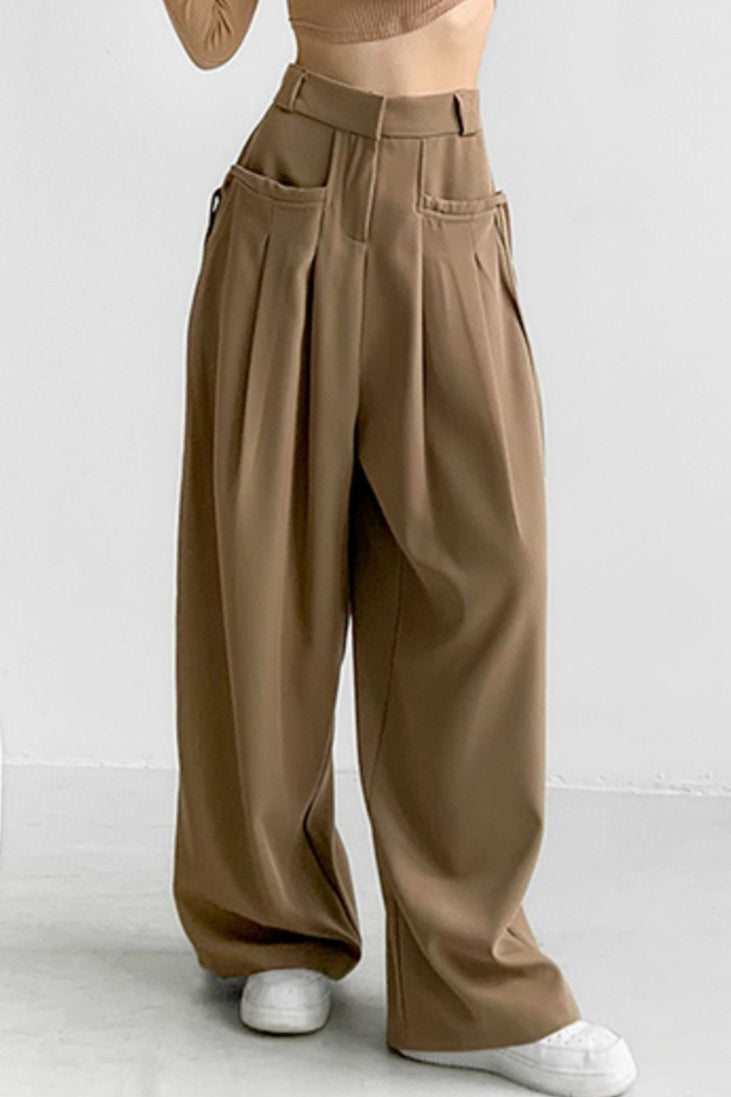 High Waist Fluid Wide Leg Pants