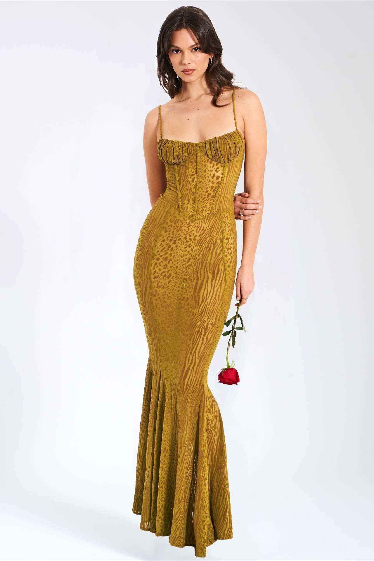 Leopard Print Slip Dress