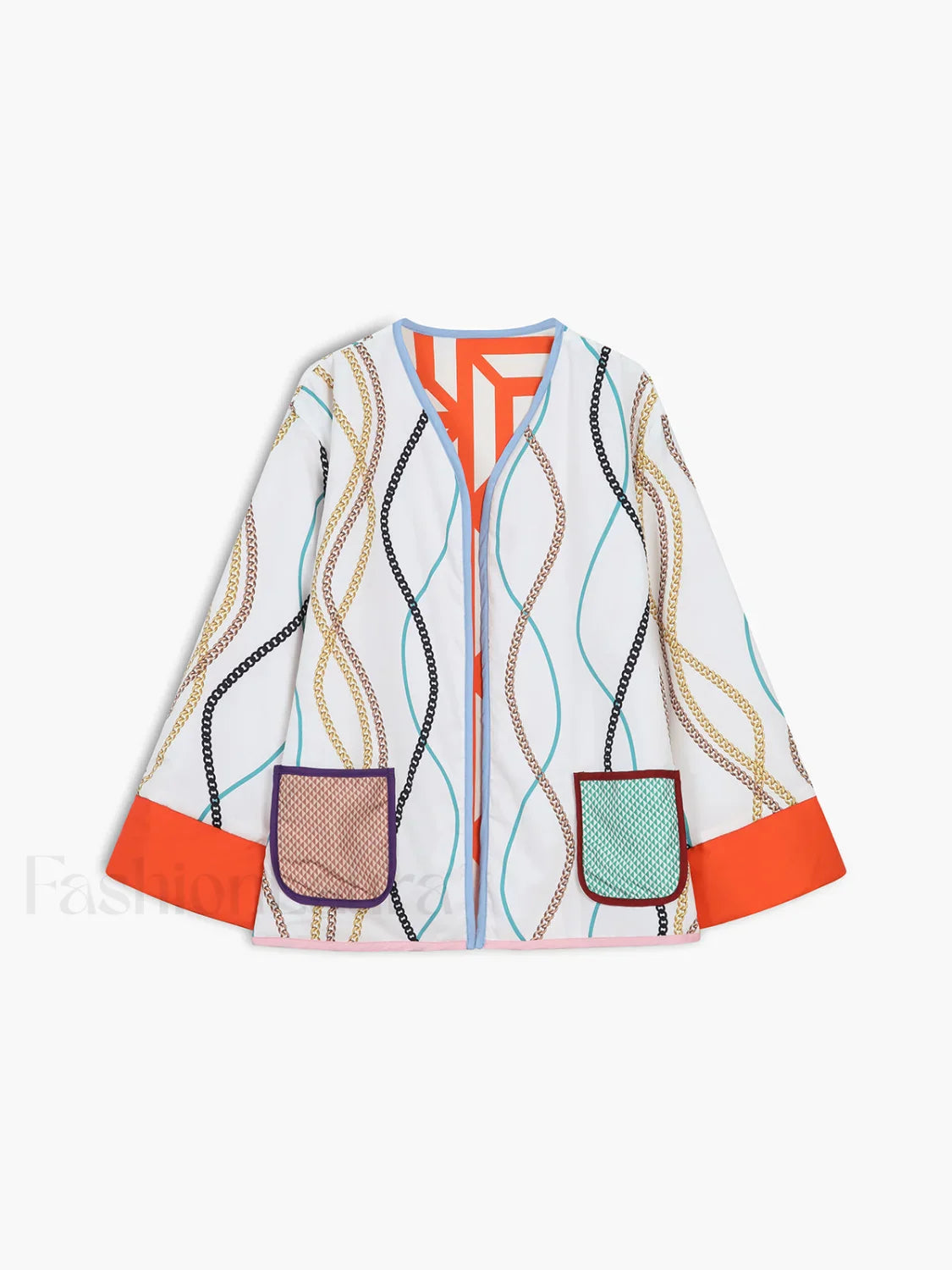 Fantasy World Double Trendy Sided Patchwork Coat