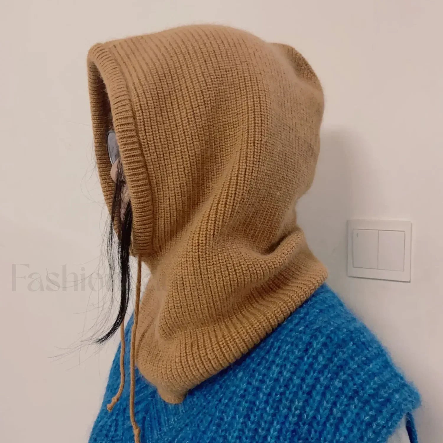 Fashion Balaclava Autumn Winter Warm Neck Women’s Solid Color Hat Brown / 56 60cm