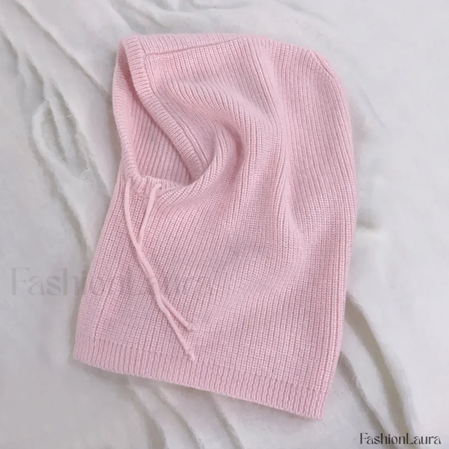 Fashion Balaclava Autumn Winter Warm Neck Women's Solid Color Hat