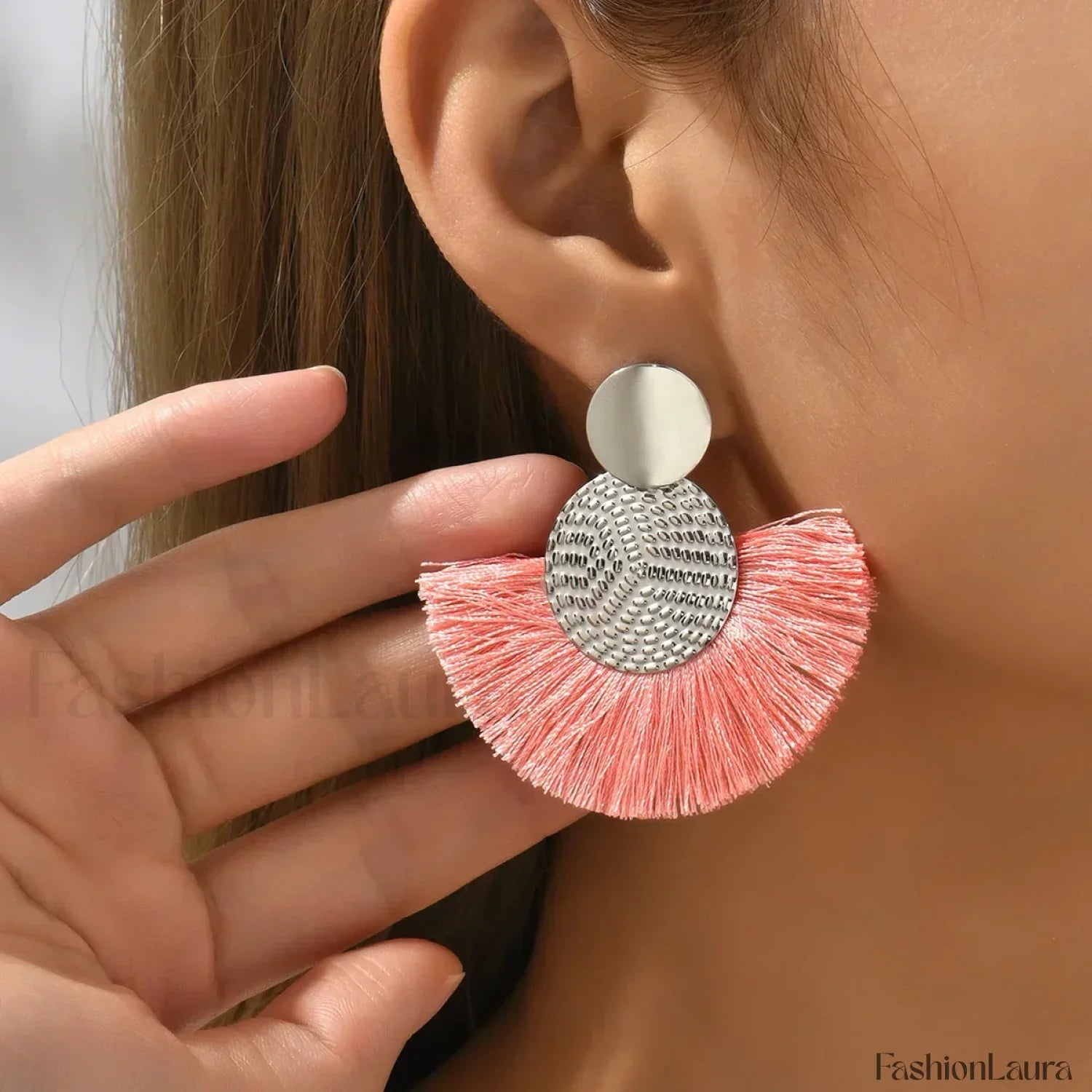 Fashion Bohemian Tassel Dangle White Fringe Statement Wedding Earring