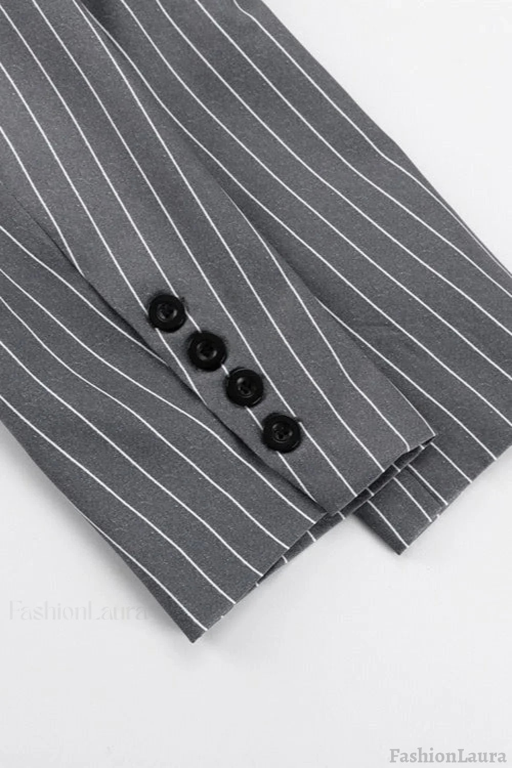 Fashion Striped Suit Blazer Two Piece Set