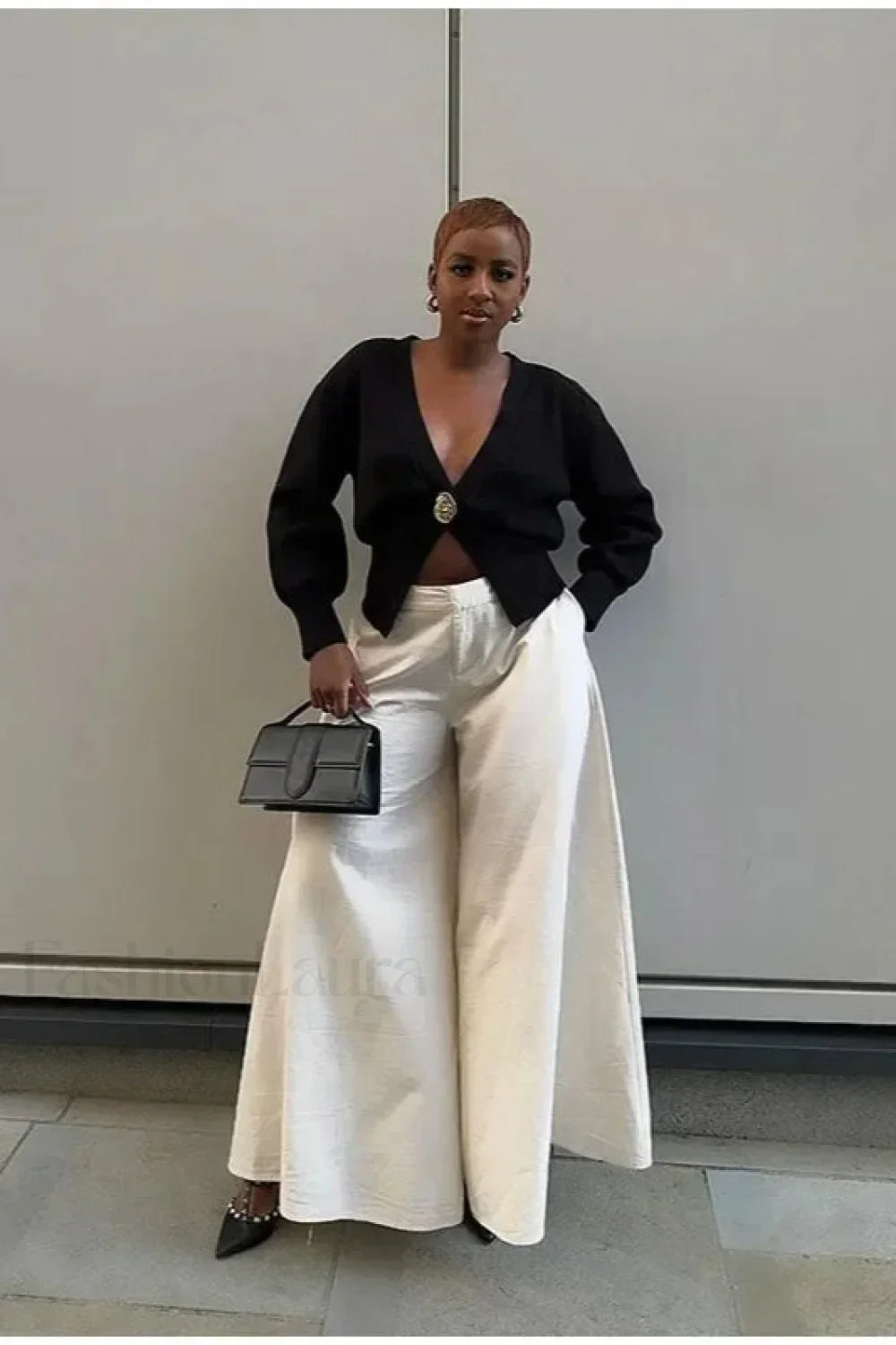 Fashion V-neck Button Cardigan