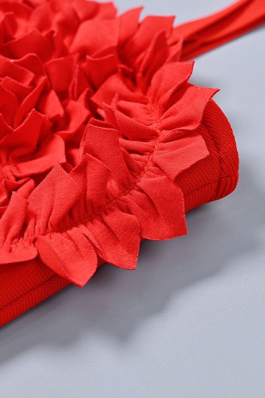 Faye Bandage Midi Dress - Lipstick Red