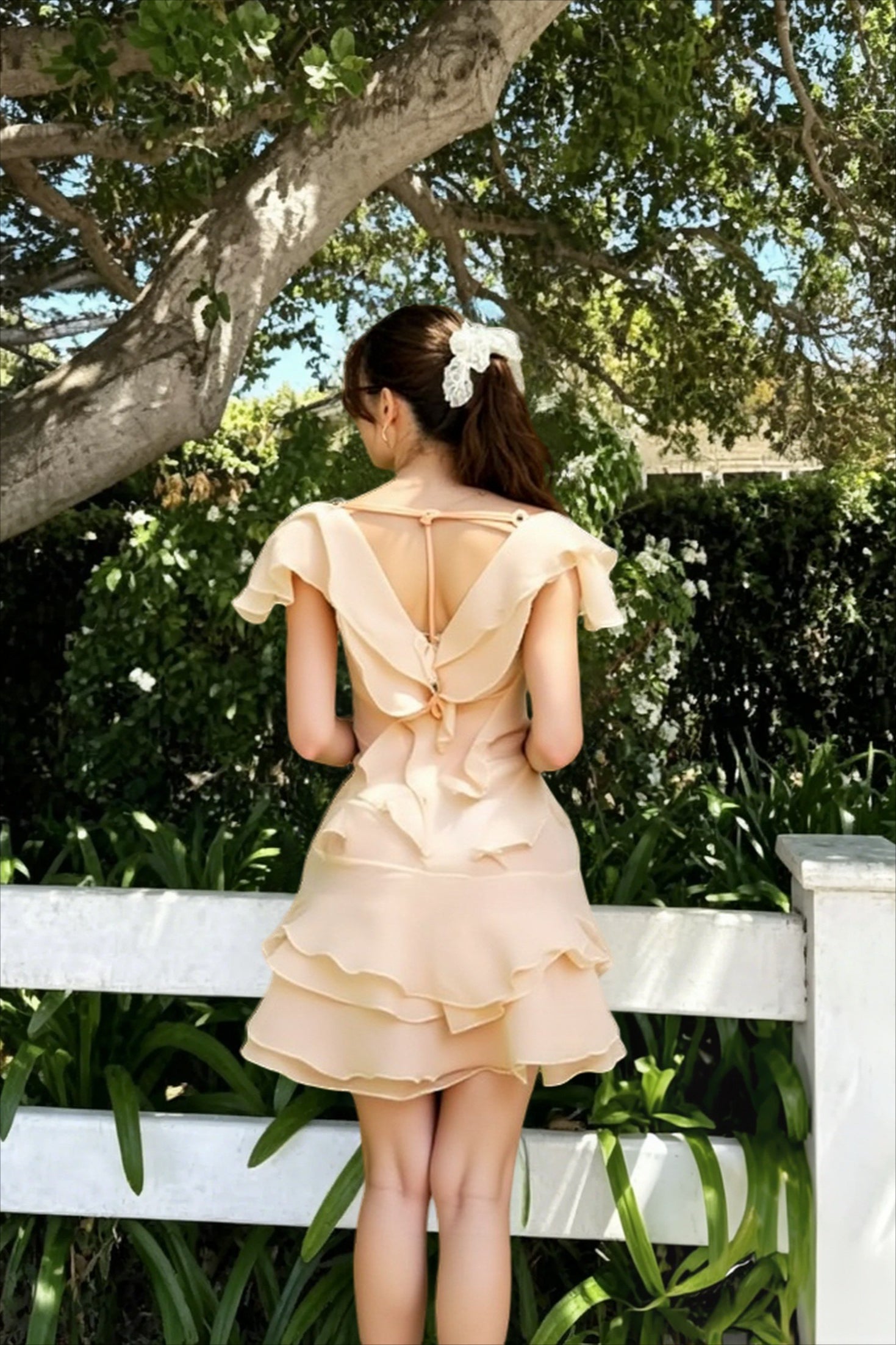 Patchwork Off-the-Shoulder Floral Dress