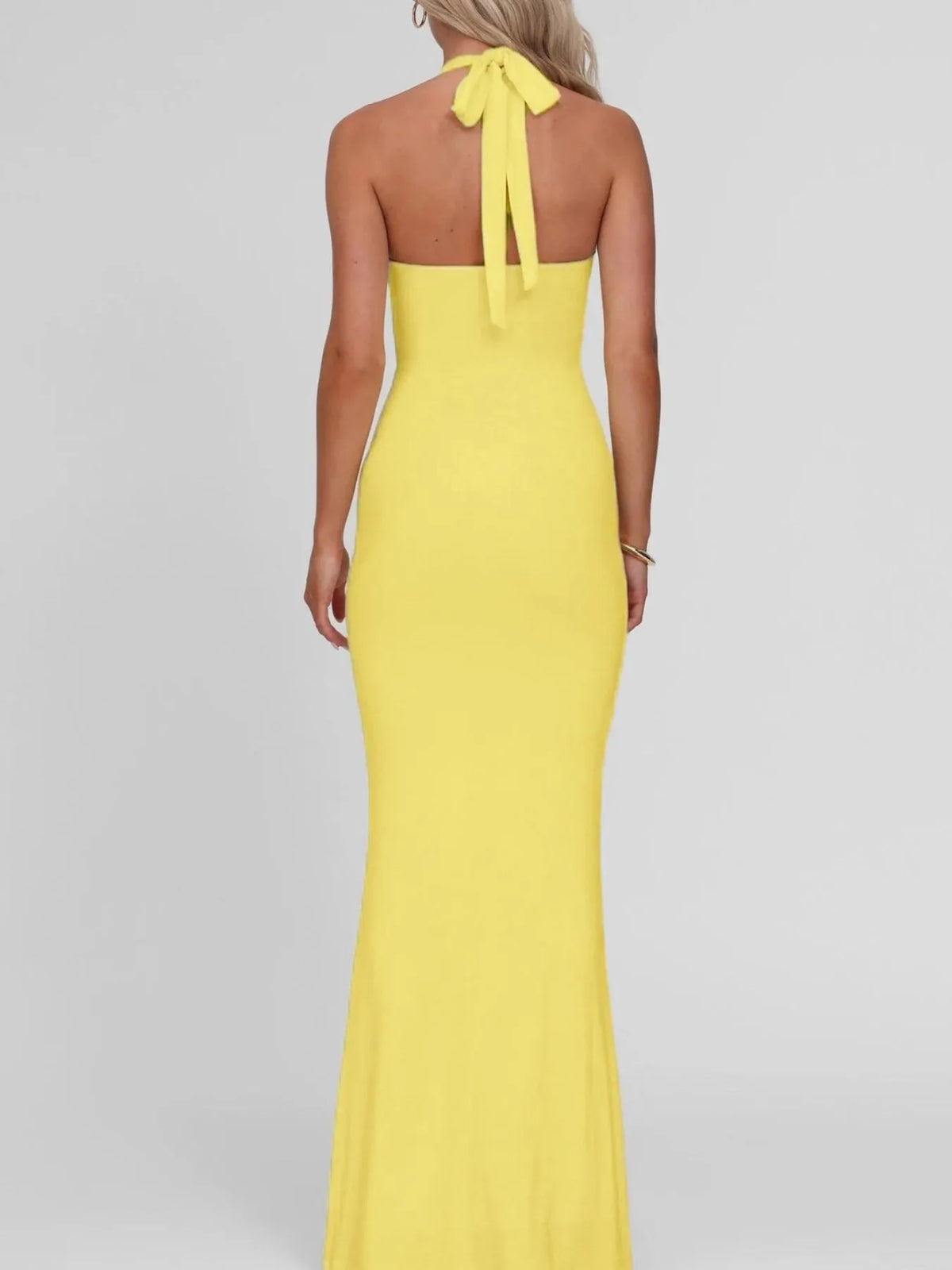 Cutout Twisted Halter Neck Maxi Dress