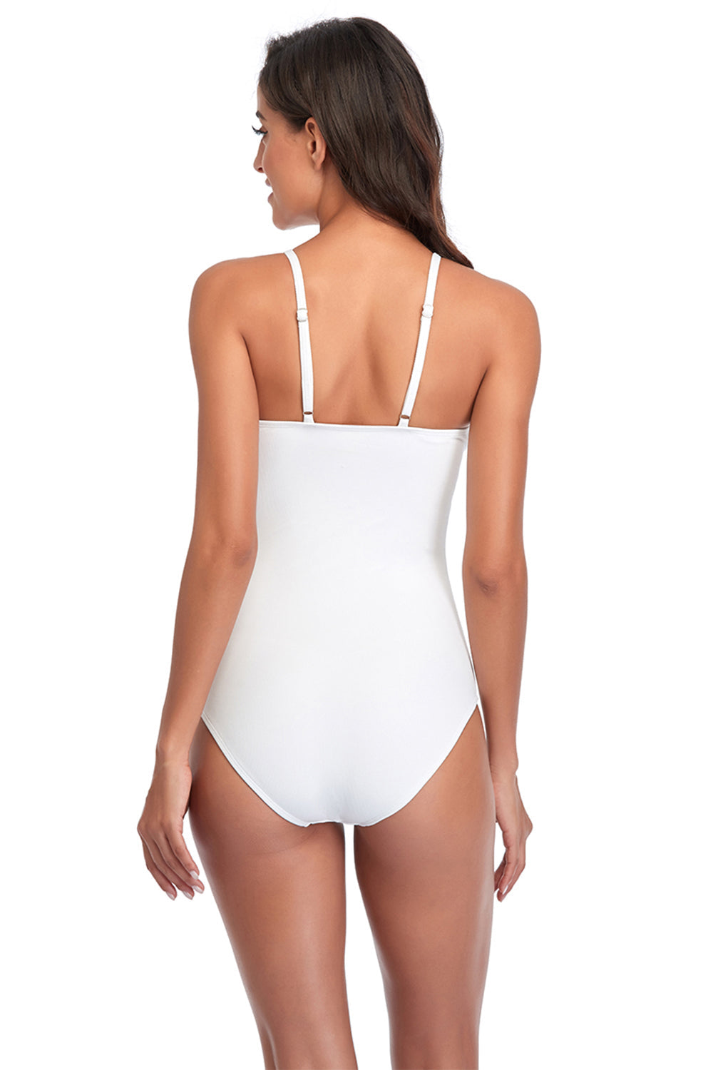 Halter Open Back One-Piece Swimwear
