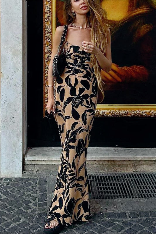 Backless Floral Dress