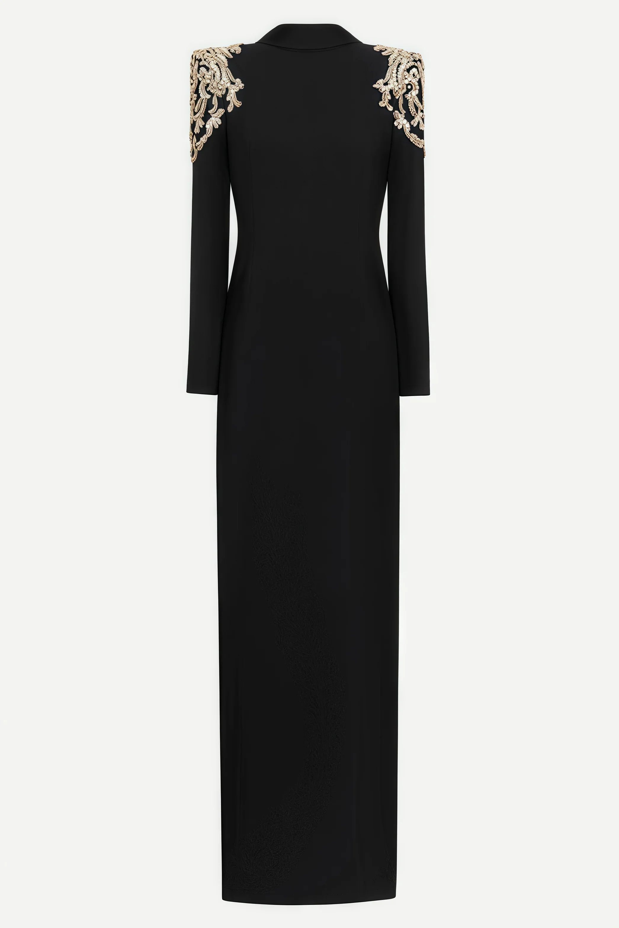 Luned Beaded Rhinestone Backless Maxi Dress - View 4