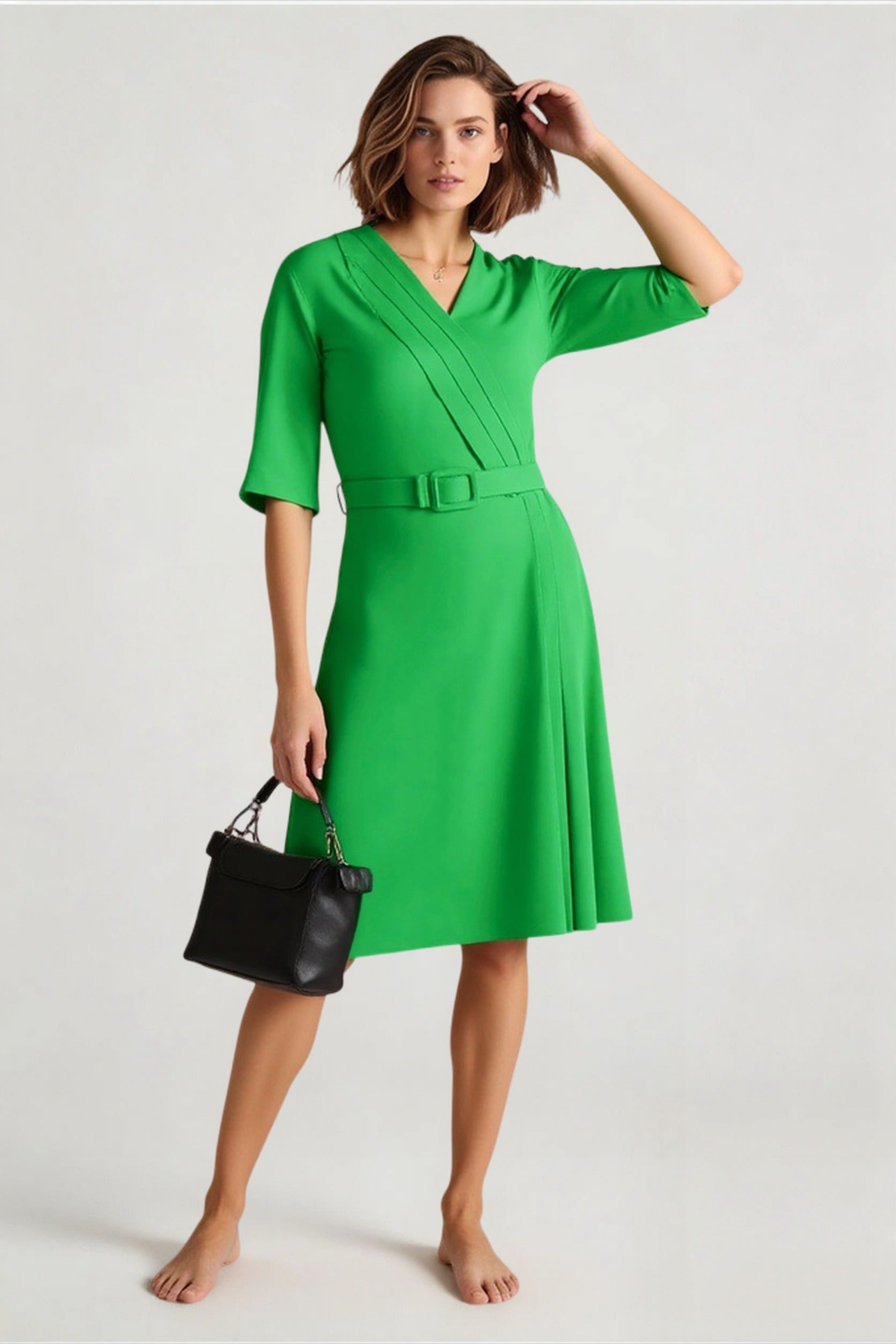 Deep V-Neck Dress