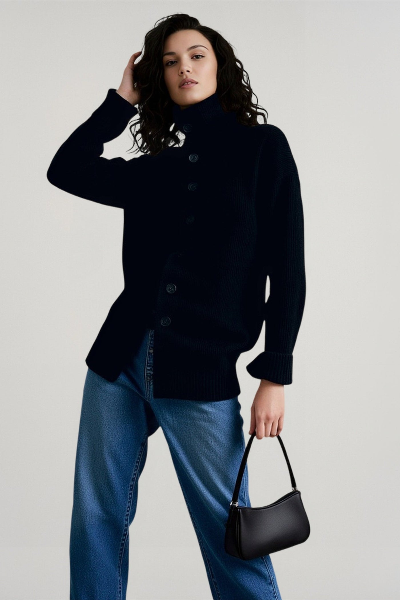 Ribbed Single Breasted Cardigan