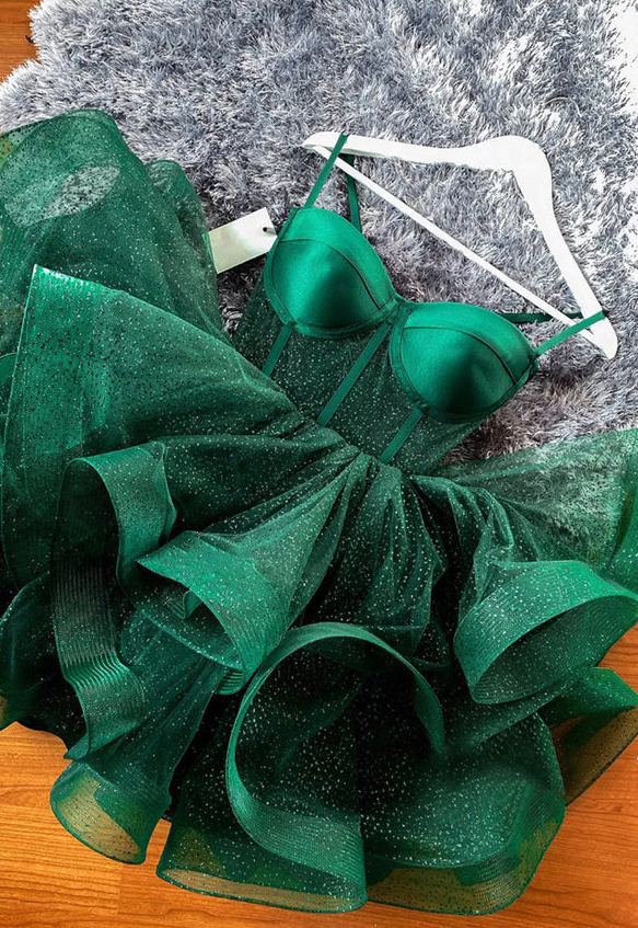 Cute tulle short prom dress homecoming dress