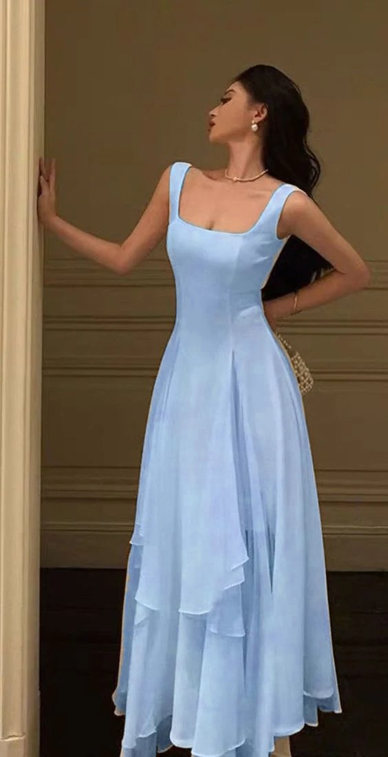 A line Chiffon Prom Dresses,Long evening Dress,formal Dress     fg3712
