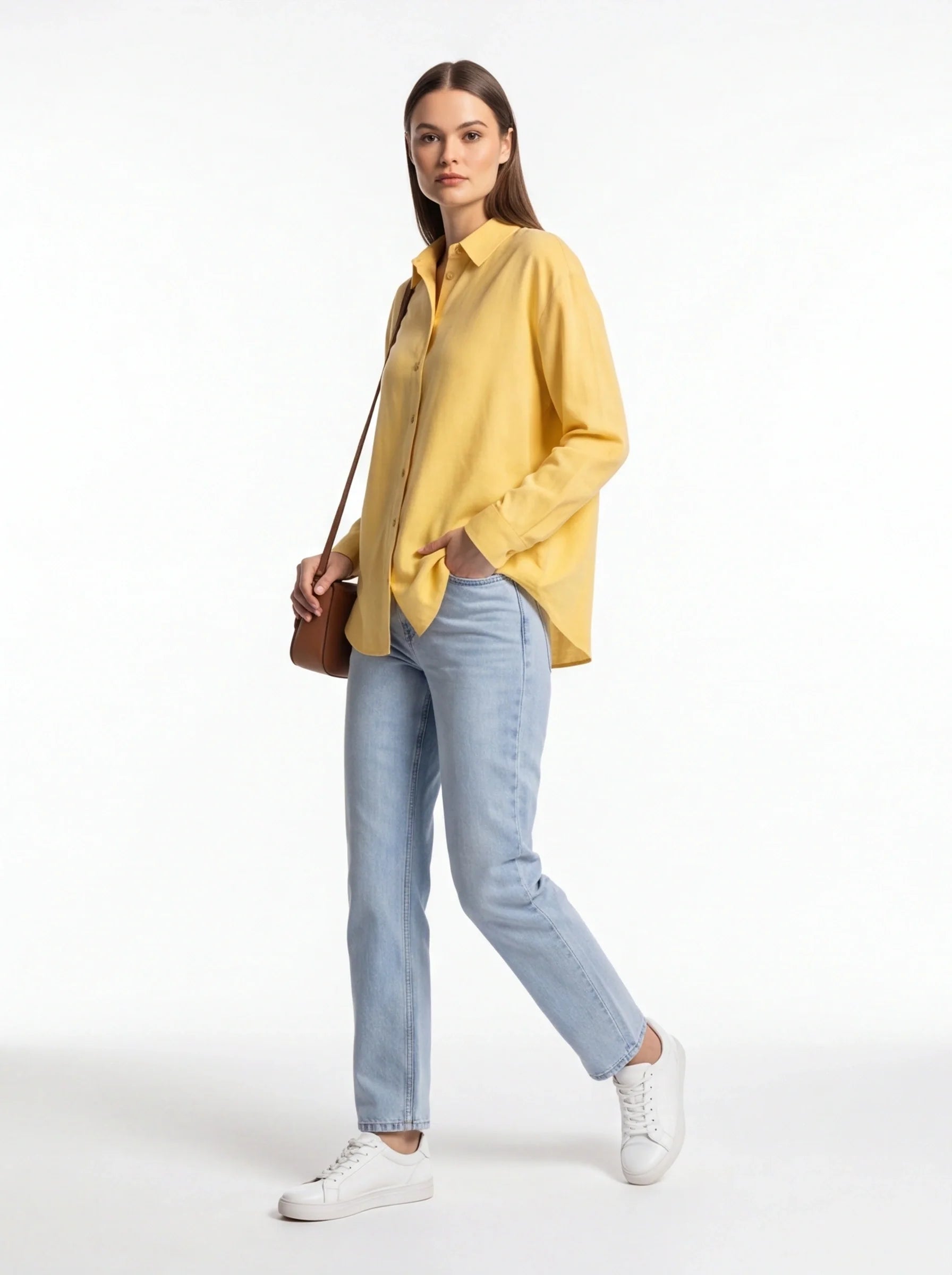 Elegant Relaxed Button Blouse with Soft Fabric and Versatile Fit