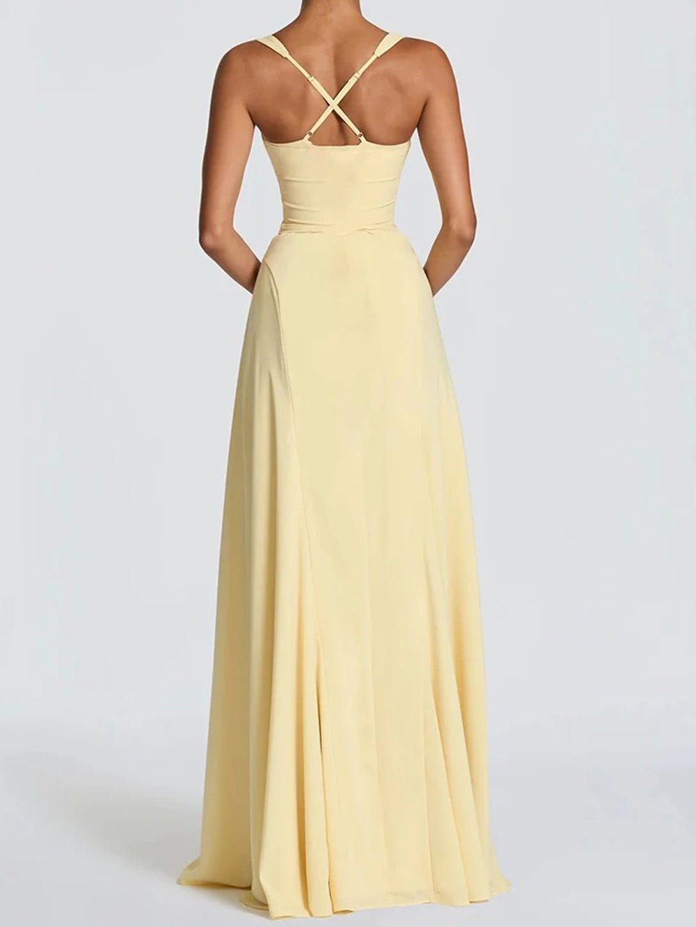 Sweetheart Neck A-Line Maxi Gown
