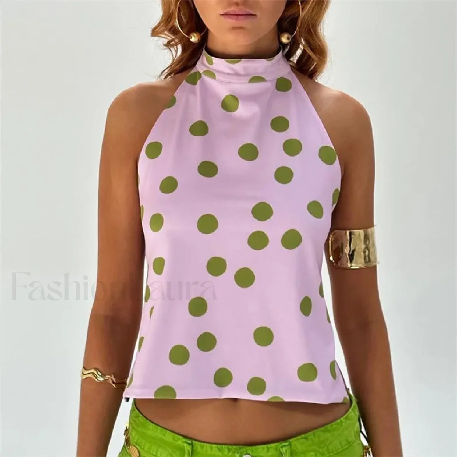 Floral Boho Backless Crop Top