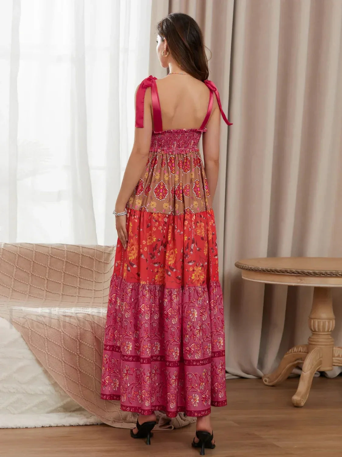 Floral Cami Straps Boho Dress