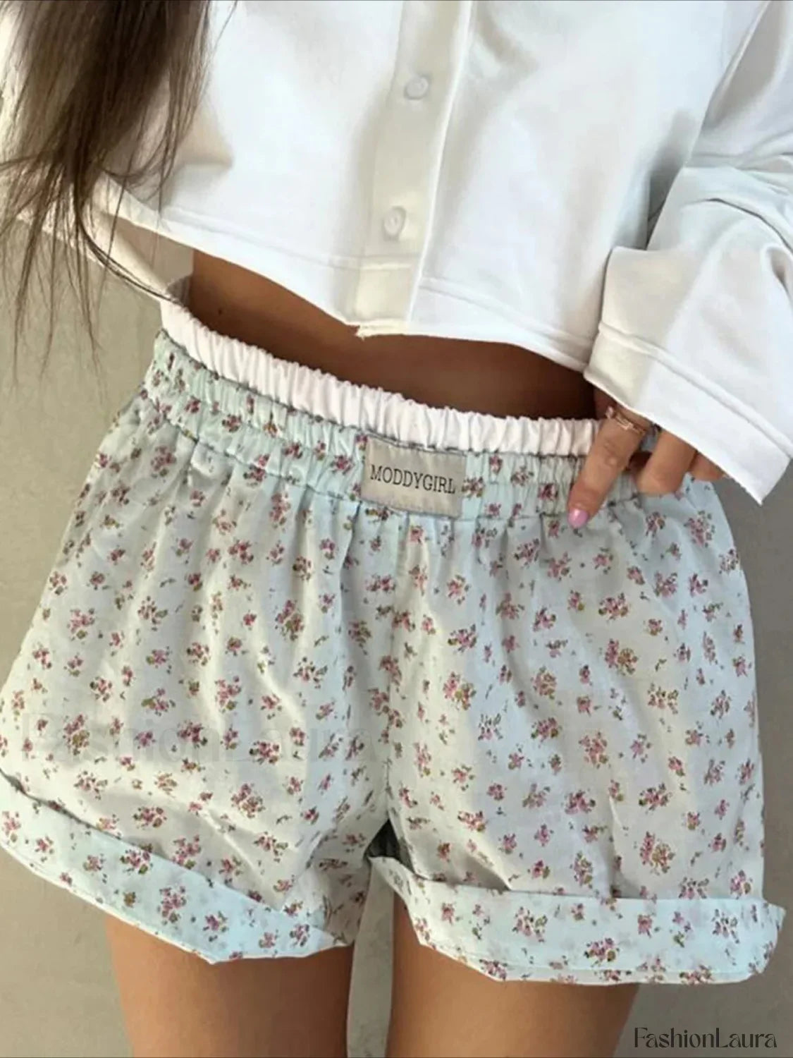 Floral Patchwork Holiday Shorts Short