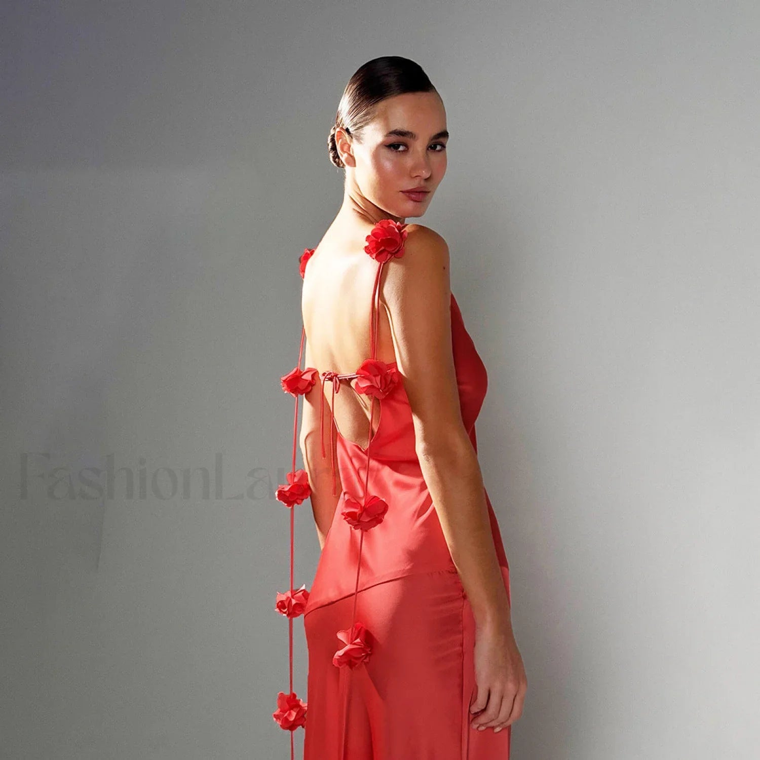 Floral Strappy Backless Slim Fit Hip-Wrap Maxi Dress