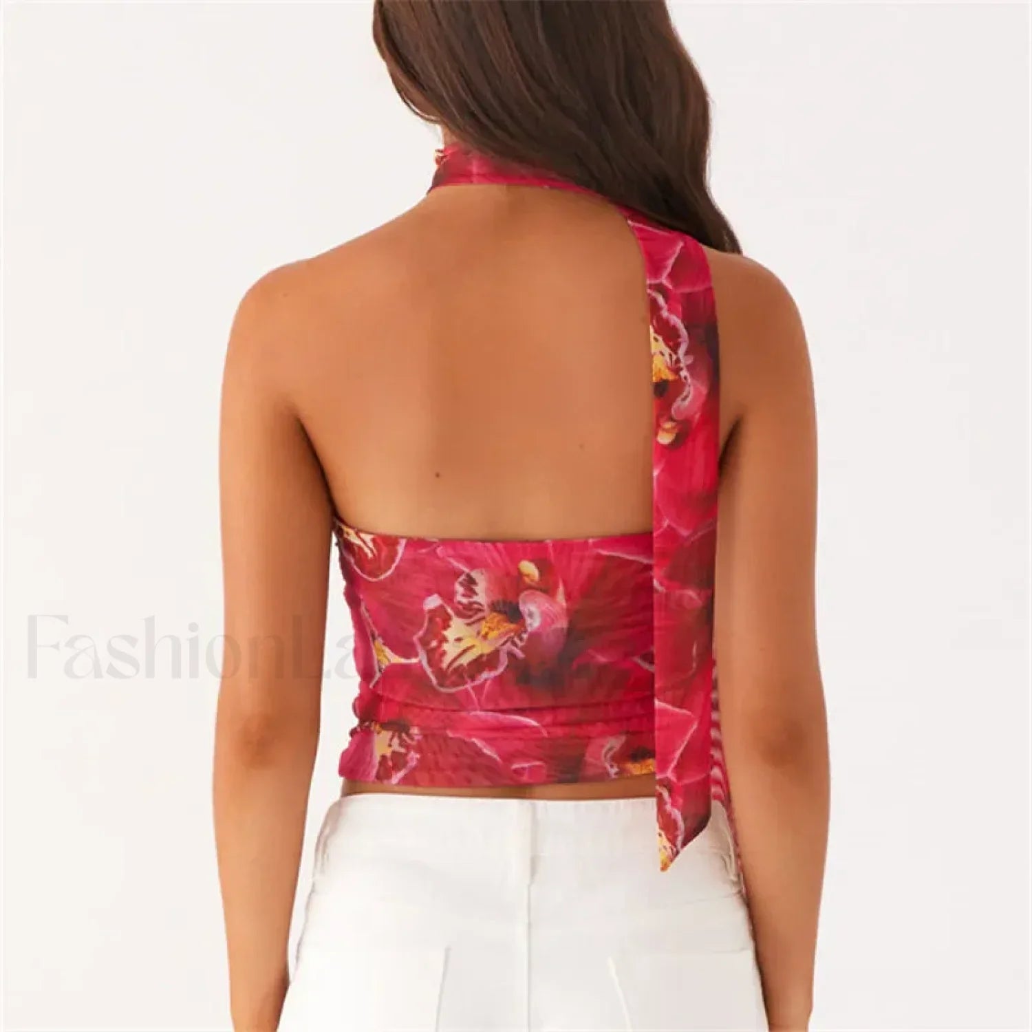 Floral Tube Strapless Crop Top