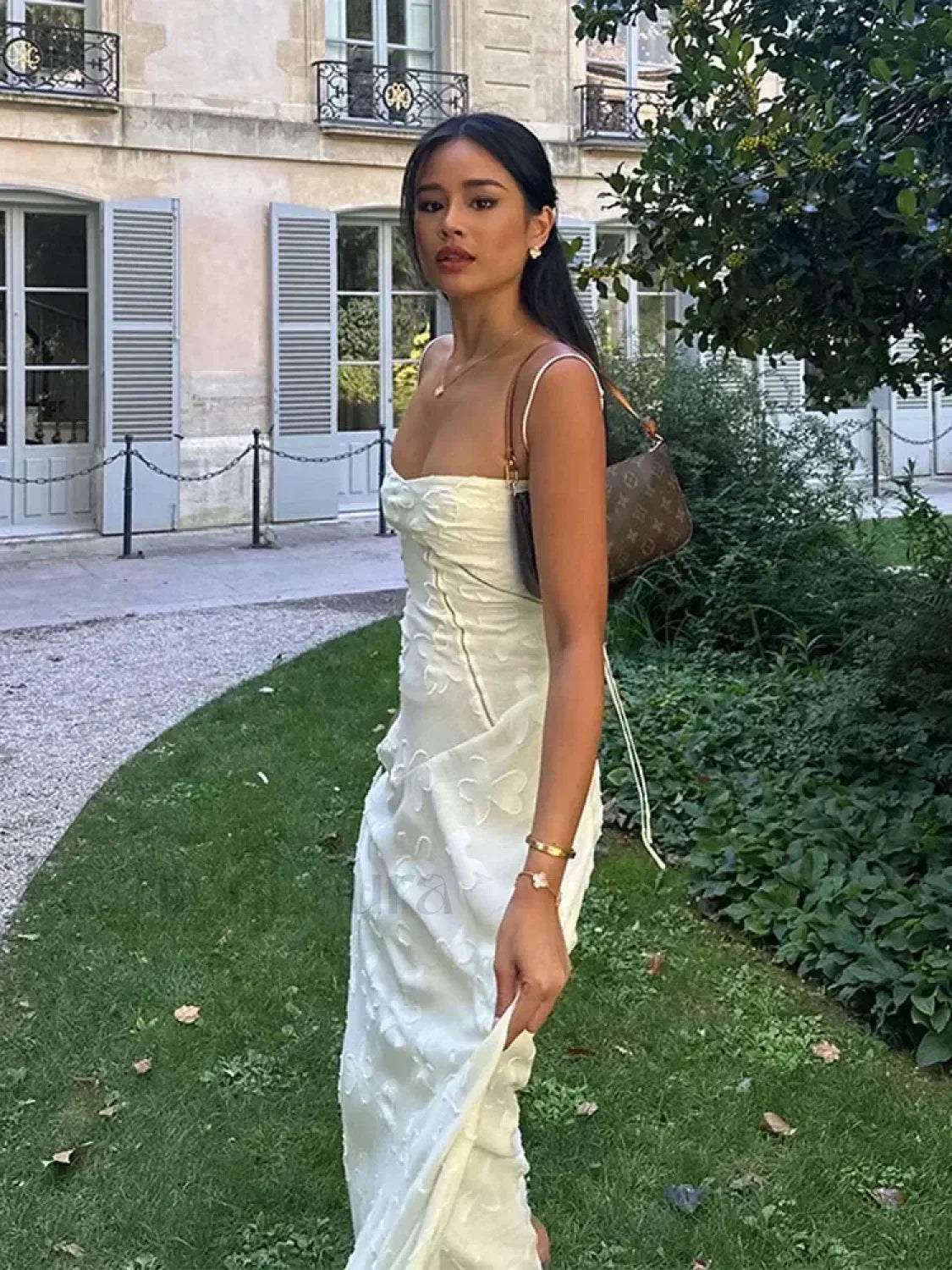 Floral Wrap Spaghetti Maxi Dress